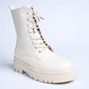 Madison Kiki Chunky Military Boot - White-Madison Heart of New York-Buy shoes online