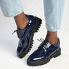Madison Lele Lace Up Brogue - Navy-Madison Heart of New York-Buy shoes online