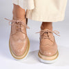 Madison Maya 2 Lace Up Brogues - Nude-Madison Heart of New York-Buy shoes online