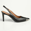 Madison Paola Closed Metal Toe Sling Back - Black-Madison Heart of New York-Buy shoes online
