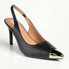 Madison Paola Closed Metal Toe Sling Back - Black-Madison Heart of New York-Buy shoes online