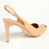 Madison Paola Closed Metal Toe Sling Back - Nude/Silver-Madison Heart of New York-Buy shoes online