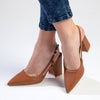 Madison Paula Slingback Block Heel Court - Tan-Madison Heart of New York-Buy shoes online