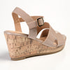Madison Pauline Cork Wedge Sandal - Tan-Madison Heart of New York-Buy shoes online