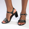 Madison Penelope Block Heel Sandal - Black-Madison Heart of New York-Buy shoes online