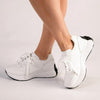Madison Petals Sneaker - White Mono-Madison Heart of New York-Buy shoes online