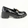 Madison Phoebe Heeled Loafer - Black-Madison Heart of New York-Buy shoes online