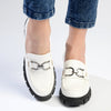 Madison Phoebe Heeled Loafer - White-Madison Heart of New York-Buy shoes online