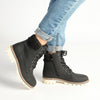 Madison Timber Lace-Up Boots - Black-Madison Heart of New York-Buy shoes online